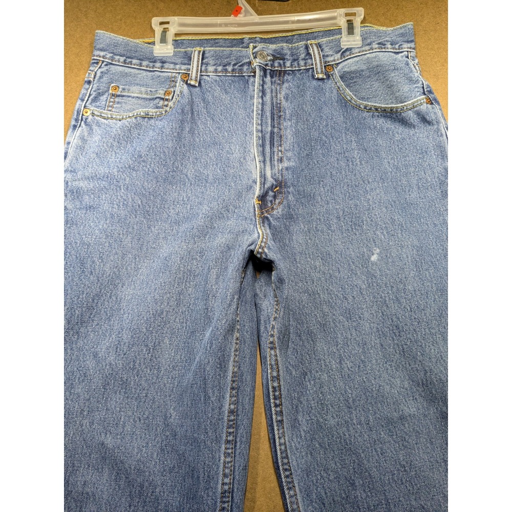 Lot of 2 Levis 550 Relaxed Fit Jeans Mens 36x30 Blue Denim Modified Hem - Picture 3 of 16